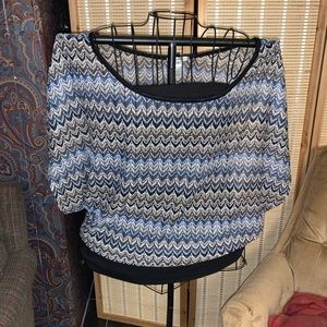 Blouse with attached undershirt - 3X